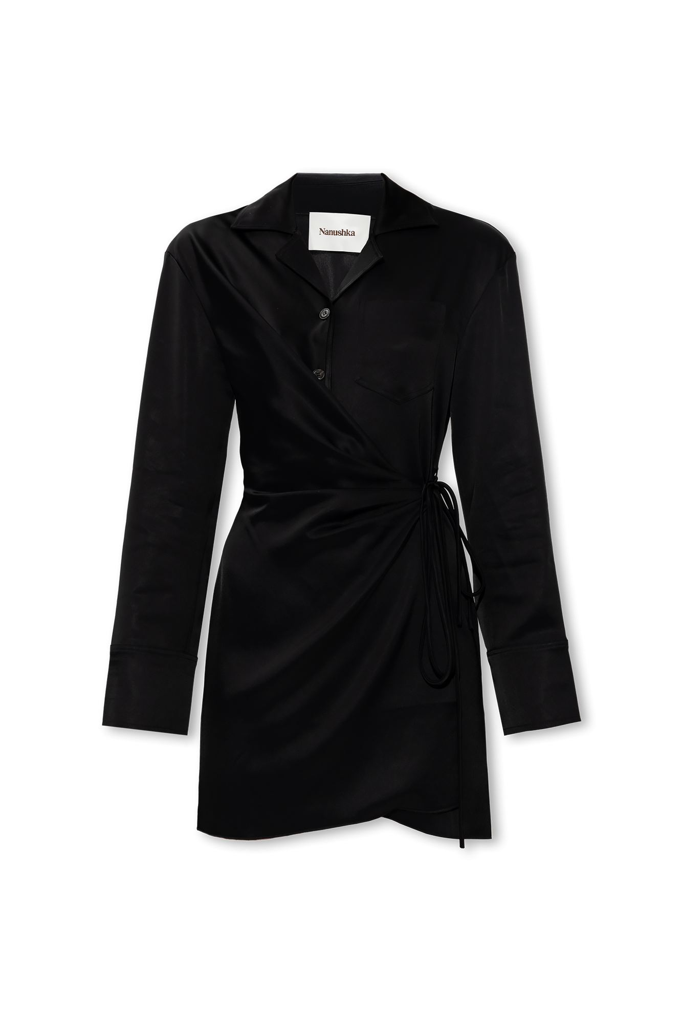 Nanushka black outlet dress